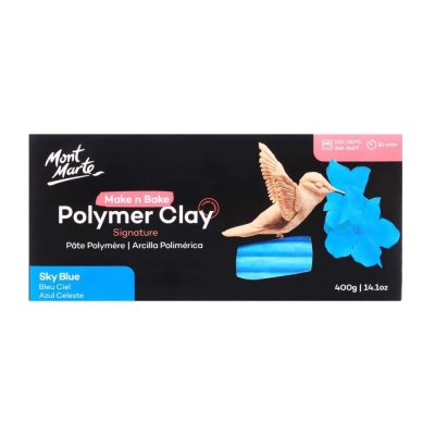 Полимерна глина Mont Marte Make n Bake Polymer Clay Sky Blue 400 грама -синьо