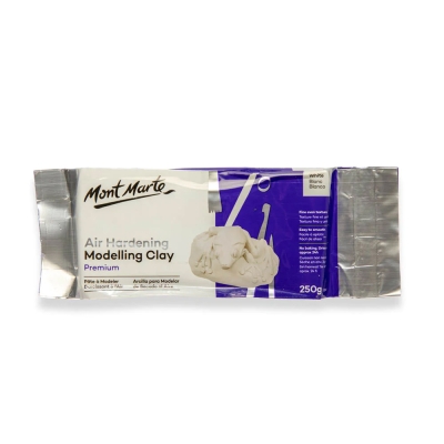 Глина за моделиране с въздушно втвърдяване MM Air Hardening Modelling Clay White бяла -250 грама