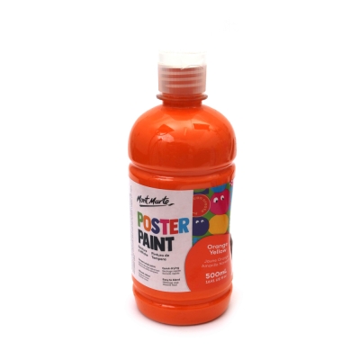 Боя темперна за плакати Mont Marte Poster Paint 500 мл - цвят оранжево-жълта