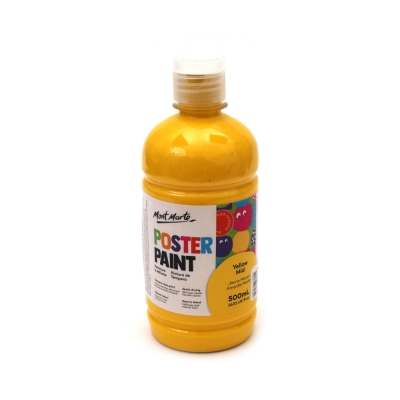 Боя темперна за плакати Mont Marte Poster Paint 500 мл - цвят средно жълто