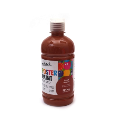 Боя темперна за плакати Mont Marte Poster Paint Burnt Sienna 500 мл - цвят сиена