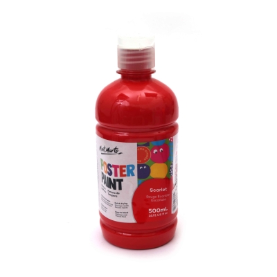 Боя темперна за плакати Mont Marte Poster Paint 500 мл - цвят алено червена