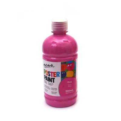 Боя темперна за плакати Mont Marte Poster Paint 500 мл - цвят розова