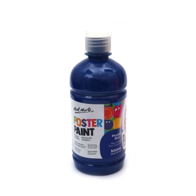 Боя темперна за плакати Mont Marte Poster Paint 500 мл - цвят фталово синьо