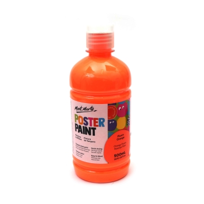 Боя темперна за плакати Mont Marte Poster Paint 500 мл - цвят флуоро оранжево