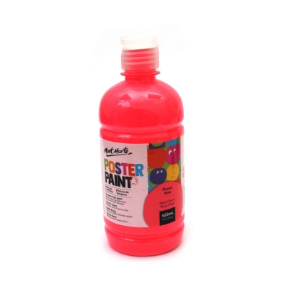 Боя темперна за плакати Mont Marte Poster Paint 500 мл - цвят флуоро розово