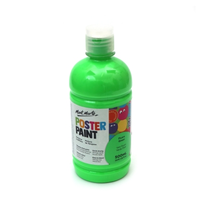 Боя темперна за плакати Mont Marte Poster Paint 500 мл - цвят флуоро зелено