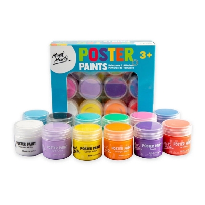Комплект боя за плакати Mont Marte Poster Paint Set 12 цвята x20 мл