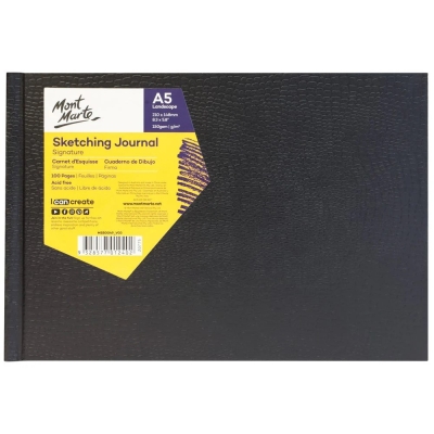Дневник за скициране А5 Mont Marte Sketch Journal Croc A5 Lscape 150 gsm -100 листа