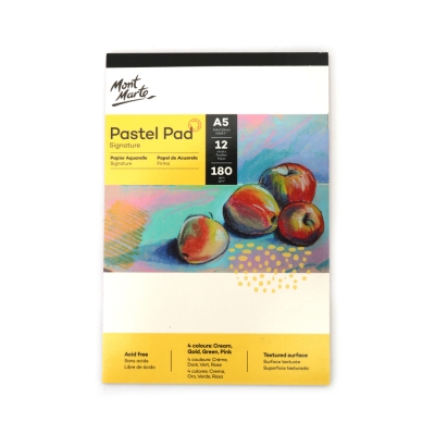 Блок за пастели А5 180 гсм 4 цвята Mont Marte Pastel Pad acid free 4 colours -12 листа