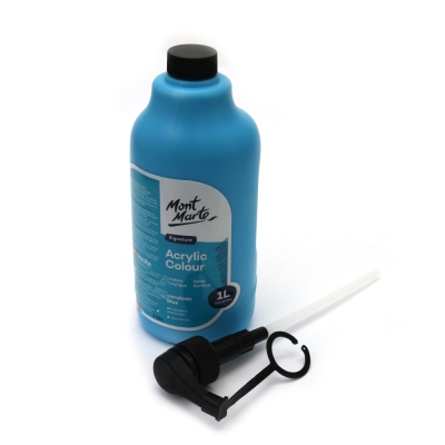Акрилна боя Mont Marte Acrylic Colour wPump -1000 мл -Cerulean Blue лазурно синьо