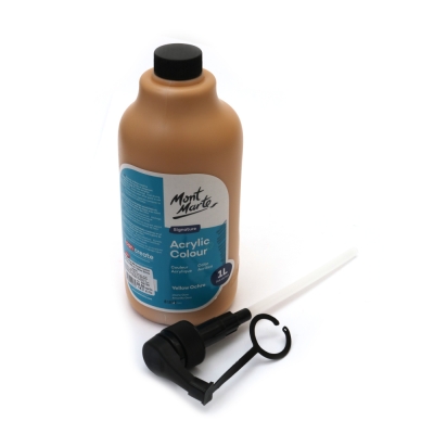 Акрилна боя Mont Marte Acrylic Colour wPump -1000 мл -Yellow Ochre жълто