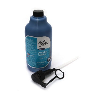 Акрилна боя Mont Marte Acrylic Colour wPump -1000 мл -Phthalo Blue фталово синьо