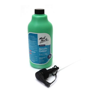 Акрилна боя Mont Marte Acrylic Colour wPump -1000 мл -Monastral Green зелено