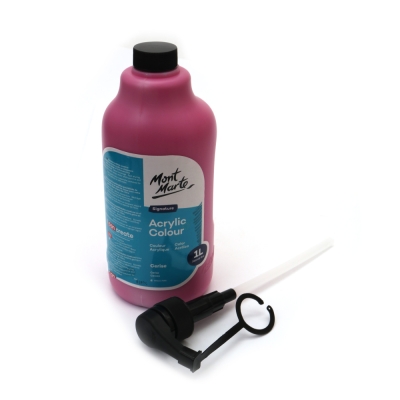 Акрилна боя Mont Marte Acrylic Colour wPump -1000 мл -Cerise черешов цвят