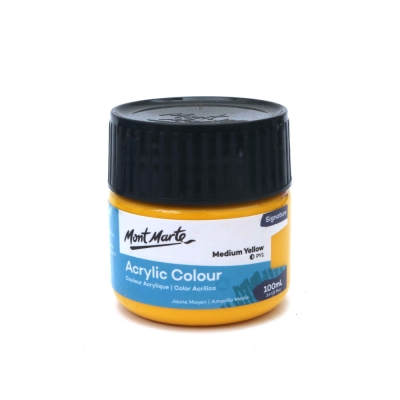 Акрилна боя Mont Marte Acrylic Colour Paint 100 мл -Medium Yellow средно жълто