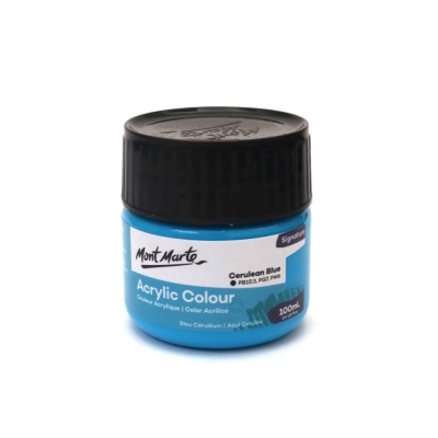Акрилна боя Mont Marte Acrylic Colour Paint 100 мл -Cerulean Blue синьо