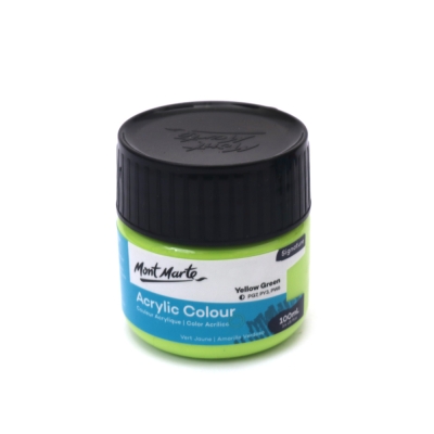 Акрилна боя Mont Marte Acrylic Colour Paint 100 мл -Yellow Green жълто зелена
