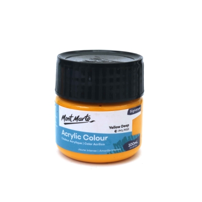 Акрилна боя Mont Marte Acrylic Colour Paint 100 мл -Yellow Deep тъмно жълто