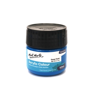 Акрилна боя Mont Marte Acrylic Colour Paint 100 мл -Deep Cyan синьо