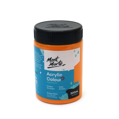 Акрилна боя Mont Marte Acrylic Colour Paint 300 мл -Orange Yellow оранжево жълта