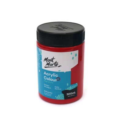 Акрилна боя Mont Marte Acrylic Colour Paint 300 мл -Brilliant Red червена