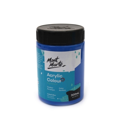 Акрилна боя Mont Marte Acrylic Colour Paint 300 мл -Cobalt Blue тъмно синя