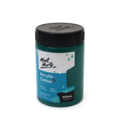 Акрилна боя Mont Marte Acrylic Colour Paint 300 мл -Phthalo Green тъмно зелена