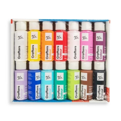 Комплект акрилна боя Mont Marte Crafters Colour Basic Set 14 цвята x 60 мл