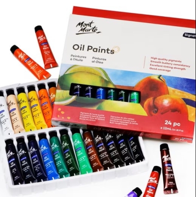 Комплект маслени бои Mont Marte Oil Paints 24 цвята x 12 мл