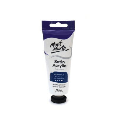 Акрилна боя сатен Mont Marte Satin Acrylic 75ml -Phthalo Blue тъмно синя