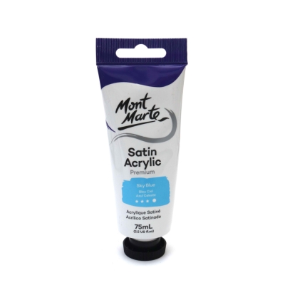 Акрилна боя сатен Mont Marte Satin Acrylic 75ml -Sky Blue светло синя