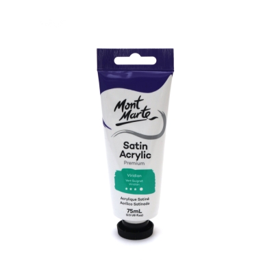 Акрилна боя сатен Mont Marte Satin Acrylic 75ml -Viridian синьо-зелено