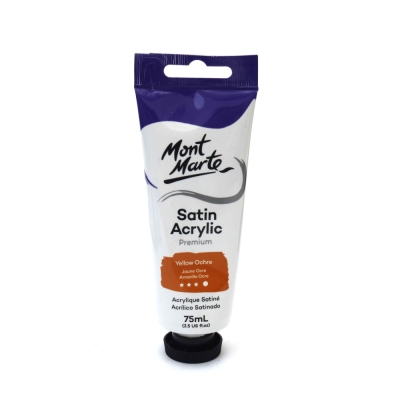 Акрилна боя сатен Mont Marte Satin Acrylic 75ml -Yellow Ochre жълта