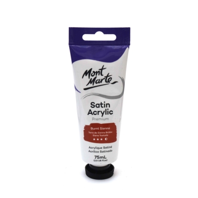 Акрилна боя сатен Mont Marte Satin Acrylic 75ml - Burnt Sienna кафяво