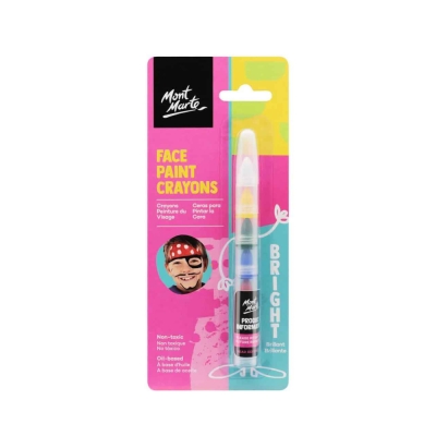 Комплект бои за лице Mont Marte Kids Face Painting Set - Bright