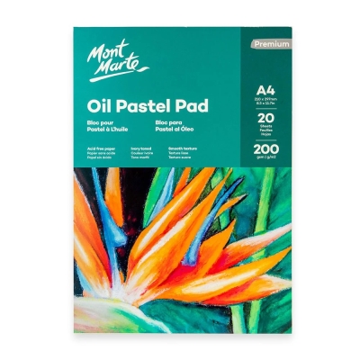 Скицник за маслен пастел A4 Premium 200gsm Mont Marte Oil Pastel Pad -20 листа