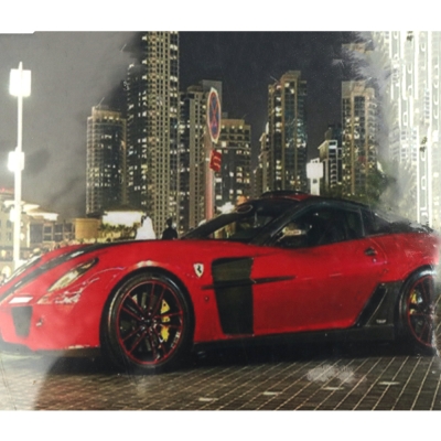 Диамантен гоблен 30x40 см кръгли диаманти пълно облепяне с рамка - Червено ферари GLD60165