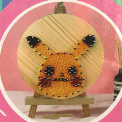 Творчески комплект STRING ART с конци,пирони и статив 11x11 см -животинче DHAA28294