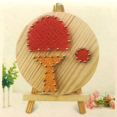 Творчески комплект STRING ART с конци,пирони и статив 11x11 см - тенис ракета DHAA28285