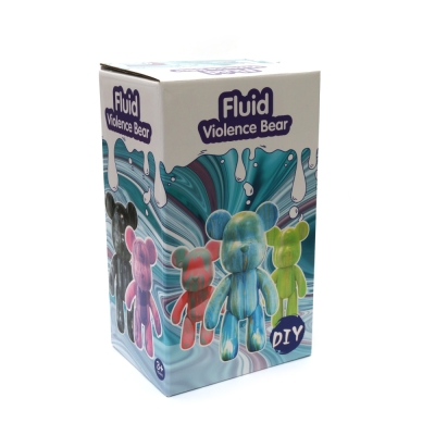 Творчески комплект мече за оцветяване 22x13 мм  с 3 цвята бои -розова гама