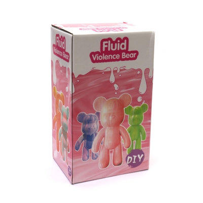 Творчески комплект мече за оцветяване 22x13 мм  с 3 цвята бои -лилава гама