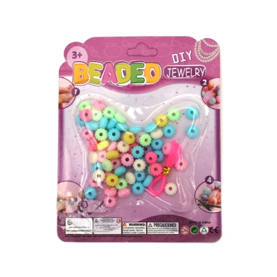 Комплект пластмасови мъниста за изработка на бижута форма шайба цвете 9x4 мм дупка 2 мм цвят микс