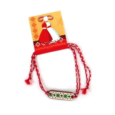 Гривна пластмасова плочка цветя