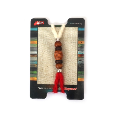 Мартеница гривна от вълна с антик, дърво  10 броя