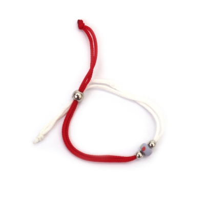 Мартеници Гривни за деца - с рисувани мъниста 10 броя