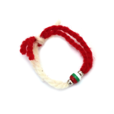 Мартеници Гривни от Вълна с трибагреник 10 броя