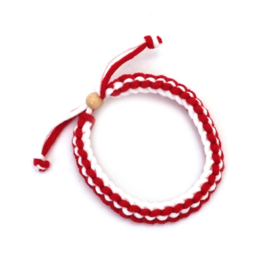 Ръчно плетени Мартеници Гривни с мъниста 10 броя