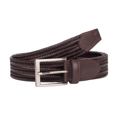 Елегантен мъжки колан в кафяв цвят - Italian belts -110 см
