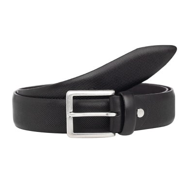 Mъжки стилен колан в черно - Italian belts -110 см